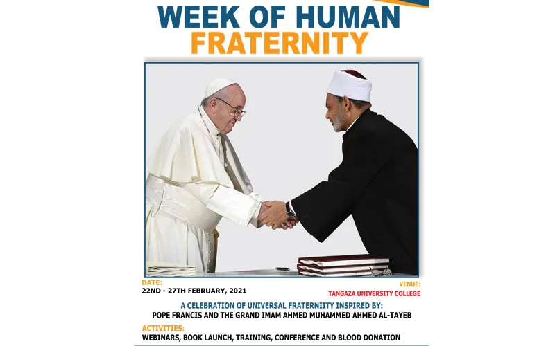 Une affiche annonçant la Semaine de la fraternité humaine Institut du dialogue religieux et des études islamiques (IRDIS)