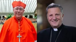 Le cardinal Jean-Claude Hollerich, archevêque de Luxembourg (à gauche) et le cardinal Mario Grech, secrétaire général du Synode des évêques / 