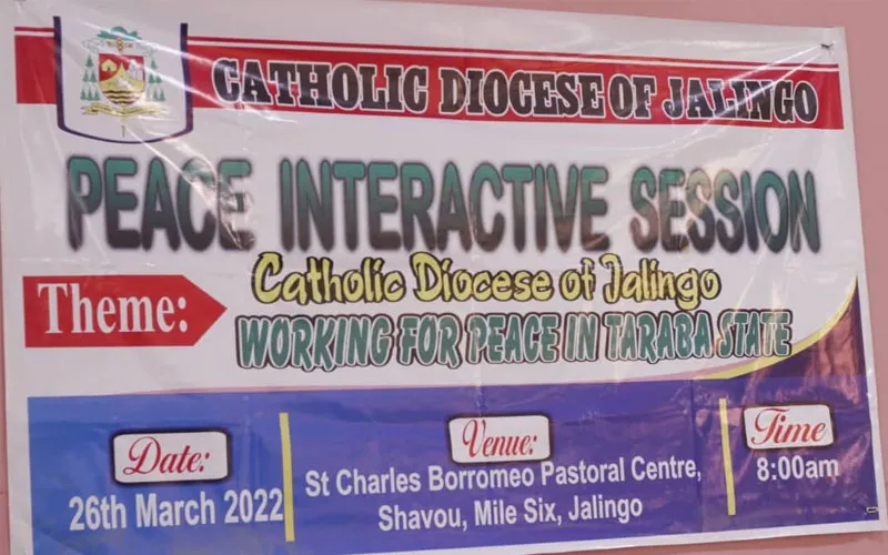 Une affiche de la réunion des représentants des catholiques de différentes communautés ethniques dans l'État de Taraba, diocèse de Jalingo. Crédit : Archidiocèse d'Abuja