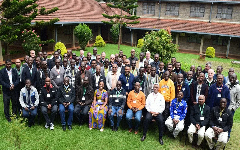 Les participants à la semaine de la Conférence des Jésuites d'Afrique et de Madagascar, à Nairobi, Kenya. JCAM