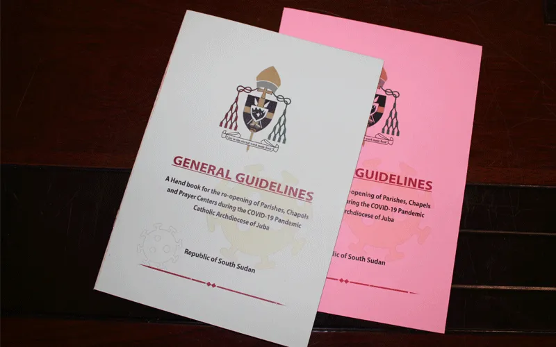 Livret sur les mesures  pour guider les fidèles lors des cultes dans l'archidiocèse de Juba, au Soudan du Sud. ACI Afrique
