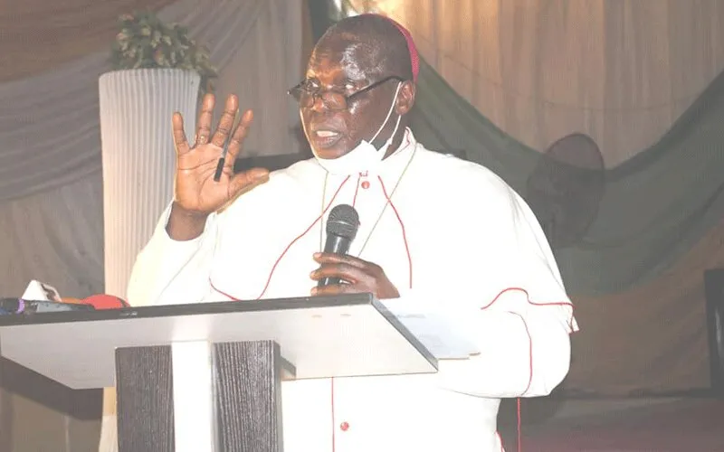 Mgr Matthew Man-Oso Ndagoso, s'exprimant lors de la réunion du Conseil pastoral de l'archidiocèse de Kaduna, mercredi 25 novembre. Page Facebook de l'archidiocèse de Kaduna