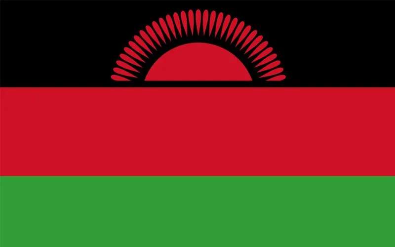 Le drapeau du Malawi Domaine public