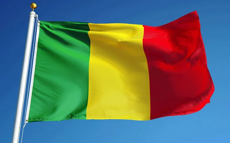 Le drapeau national du Mali. Domaine public