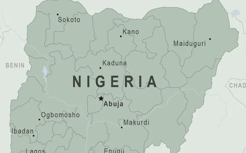 La carte de la République fédérale du Nigeria Public Domain