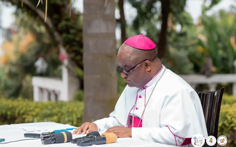 Mgr Willy Ngumbi Ngengele, évêque du diocèse de Goma en RDC. Crédit : Pape en RDC/Facebook