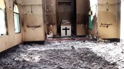 Une église catholique détruite par des attaques djihadistes à Cabo Delgado, dans le diocèse de Pemba au Mozambique. / Domaine public