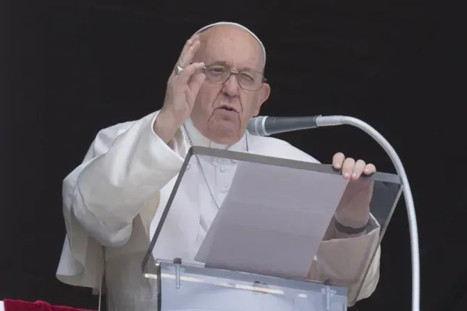 Le pape François prononce son discours Regina Caeli le 21 mai 2023. | Vatican Media / 