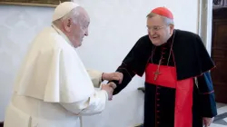 Le pape François rencontre le cardinal Raymond Burke le 29 décembre 2023 au Vatican. | Crédit : Vatican Media / 