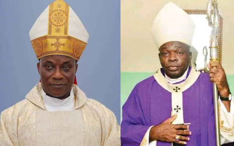 Mgr John Oke Afareha (à gauche) et Mgr Augustine Obiora Akubeze (à droite). / 
