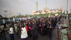 Les évêques catholiques mènent une manifestation contre les meurtres de Nigérians à Abuja, au Nigeria, le 1er mars 2020. / CNS/Afolabi Sotunde, Reuters