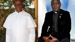 Feu le Père Alphonsus Bello (à droite) dont le corps sans vie a été retrouvé dans une ferme derrière l'école de formation catéchétique, à Malunfashi, dans l'Etat de Katsina, dans le diocèse de Sokoto au Nigeria. Le Père Joe Keke (à gauche) est toujours porté disparu après que des hommes armés aient attaqué leur paroisse le 20 mai 2021. Crédit : Diocèse de Sokoto / 