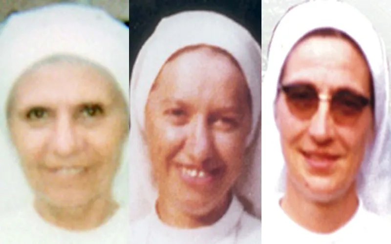 Photos de Sœur Floralba Rondi (à gauche), Sœur Clarangela Ghilardi (au centre) et Sœur Dinarosa Belleri (à droite) qui sont mortes d'Ebola en RDC en 1995 / Photo de courtoisie