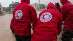 L'équipe du Croissant-Rouge soutient les personnes touchées par les inondations en Libye. Crédit : Croissant-Rouge libyen / 