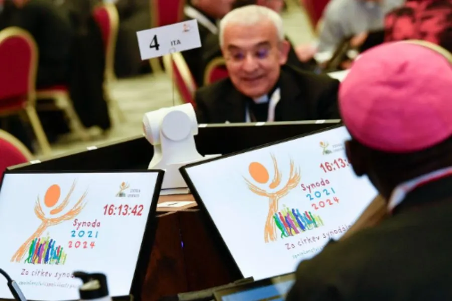 Les participants aux réunions synodales dans la salle d'audience Paul VI - Cité du Vatican. Crédit : Vatican Media