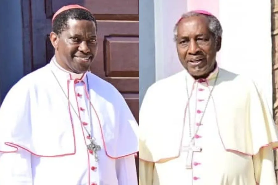 Mgr Paul Runangaza Ruzoka (à droite) et le cardinal Protase Rugambwa. Crédit : Archidiocèse de Tabora