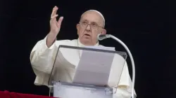 Le pape François prononce son discours de l'Angélus le dimanche 19 novembre 2023. | Crédit : Vatican Media / 