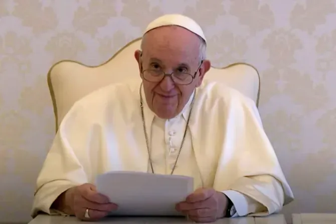 Le pape François délivre un message vidéo Laudato Si' le 24 mai 2021. | Capture d'écran
