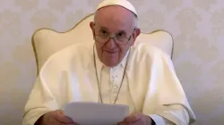 Le pape François délivre un message vidéo Laudato Si' le 24 mai 2021. | Capture d'écran / 