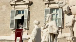 Le pape François a dirigé l'Angélus de la Toussaint depuis une fenêtre située au-dessus de la place Saint-Pierre. Daniel Ibanez/CNA / 