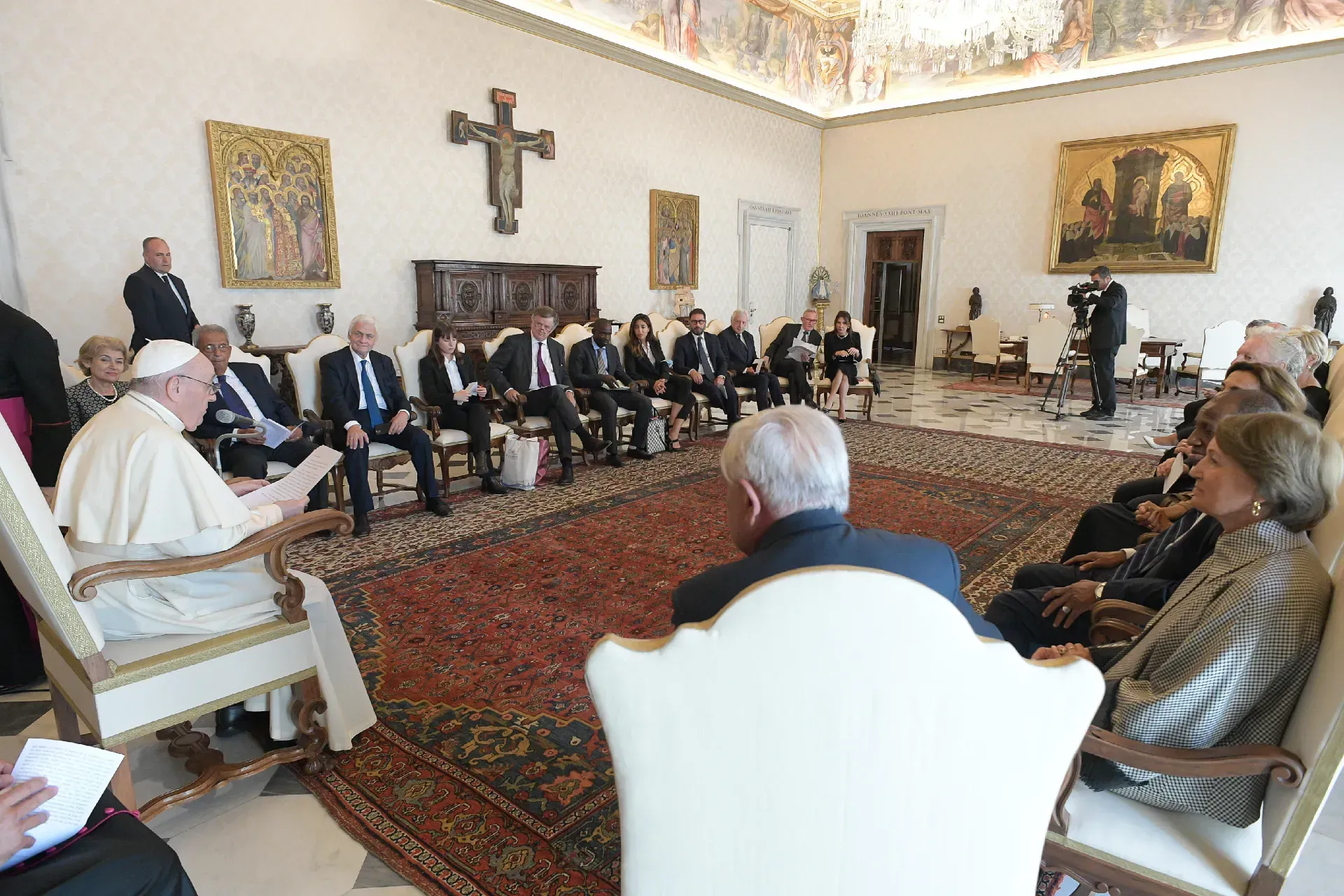 Le Pape François rencontre des membres de Leaders pour la Paix au Vatican le 4 septembre 2021. Nouvelles du Vatican/CNA / 