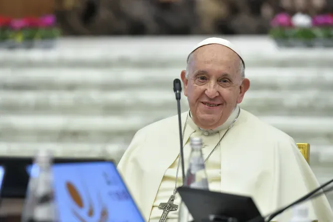 Le pape François au synode sur la synodalité le 6 octobre 2023. | Crédit : Vatican Media