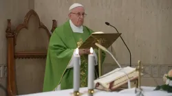 Le pape François célèbre une messe à la chapelle de Santa Marta au Vatican, le 11 septembre 2018. Médias du Vatican. / 