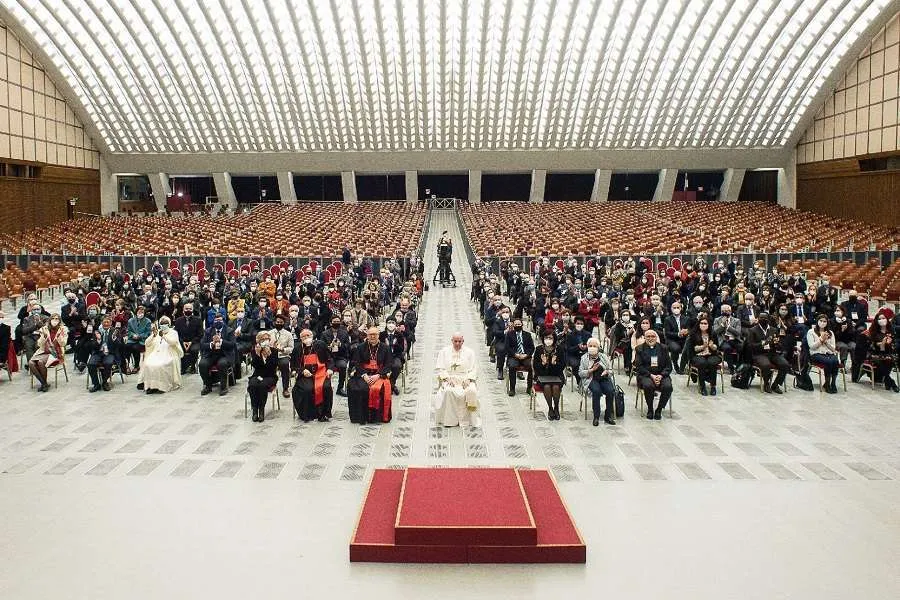Le pape François rencontre le mouvement des Focolari le 6 février 2021. Vatican Media.
