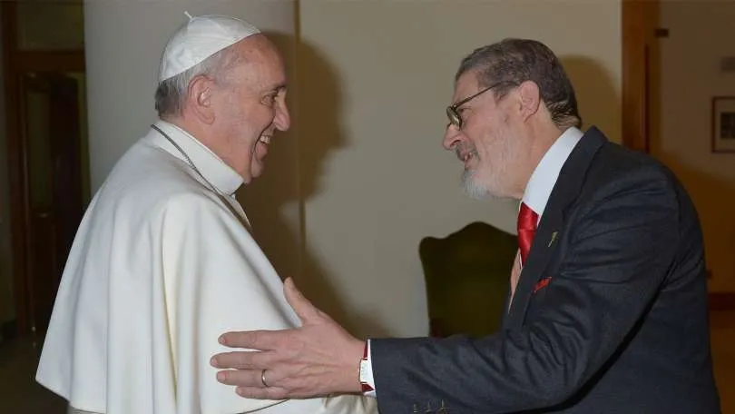 Le pape François avec Fabrizio Soccorsi. Vatican Media/CNA