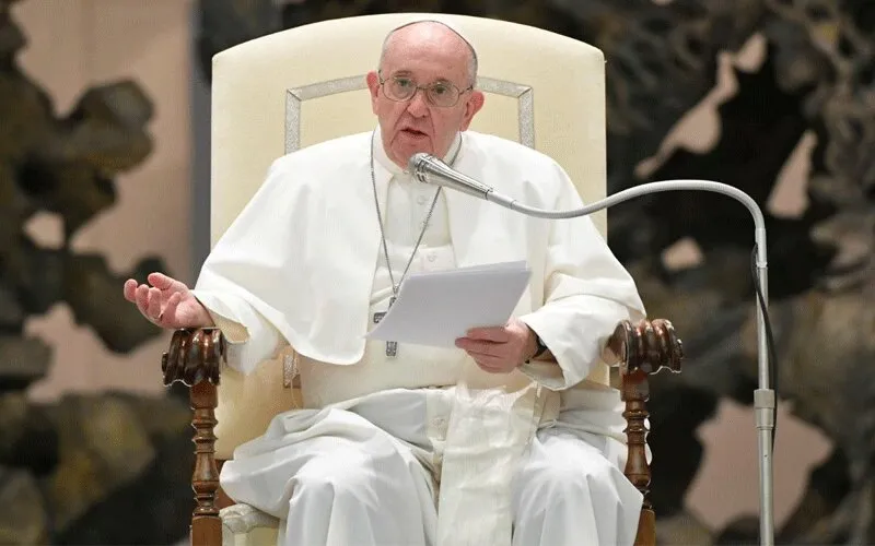 Le Pape François lors de l'audience générale du mercredi 28 octobre 2020. Vatican News