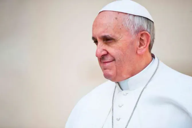 Le pape François, photographié le 17 avril 2013. Crédit : Mazur/catholicnews.org.uk.