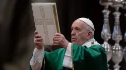 Le pape François célèbre la messe du premier dimanche de la Parole de Dieu, le 26 janvier 2020. Daniel Ibanez/CNA. / 