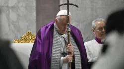 Le pape François préside la messe du mercredi des Cendres à la basilique Sainte-Sabine à Rome, le 14 février 2024. / 
