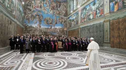 Le pape François rencontre le corps diplomatique le 8 janvier 2018. / Vatican Media.