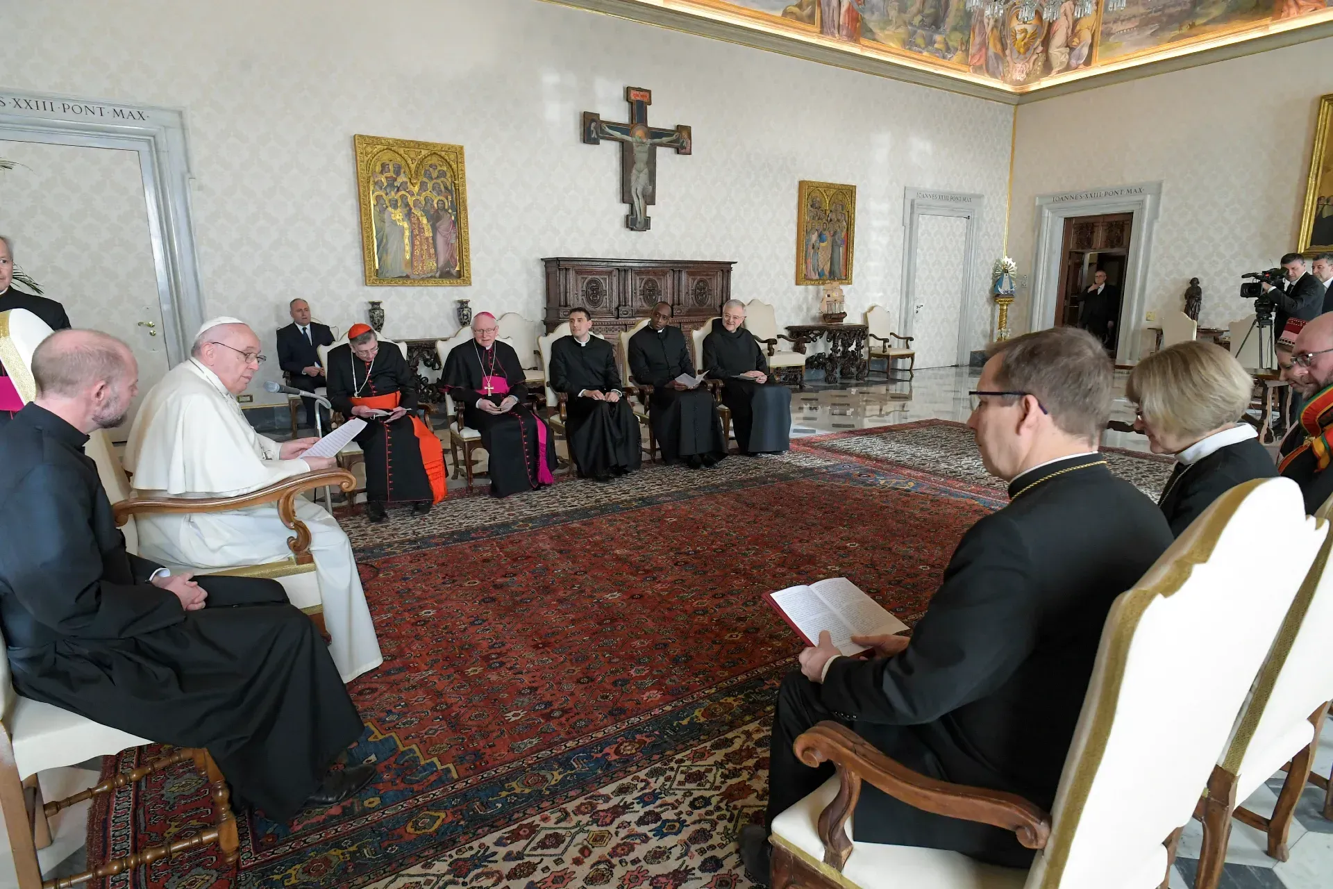 Le pape François rencontre une délégation œcuménique de Finlande le 17 janvier 2022. Vatican Media