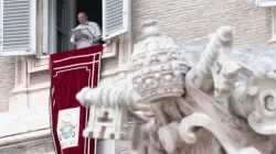Le pape François prononce un discours lors du Regina Coeli au Vatican / Vatican Media. / 