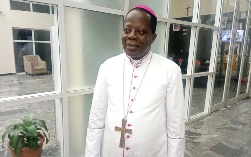 Mgr Alexis Touably Youlo, élu président de la Conférence épiscopale régionale d'Afrique de l'Ouest (CERAO) le 5 mai 2022. Crédit : ACI Afrique.
