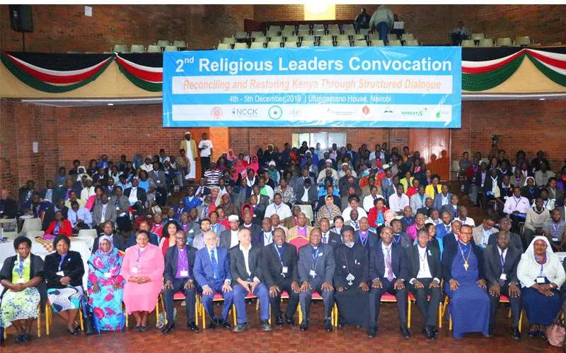 Les chefs religieux du Kenya pendant le forum de deux jours à Nairobi Caritas Kenya