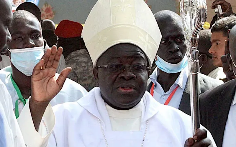 Mgr Mathew Remijio Adam, évêque du diocèse de Wau au Soudan Sud. Crédit : AMECEA