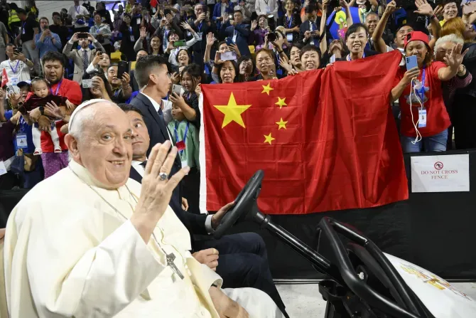 Le Pape François a donné un message spécial aux catholiques chinois à la fin de la messe à Ulaanbaatar, Mongolie, le 3 septembre 2023. | Vatican Media