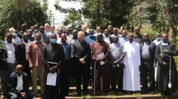 Le nonce apostolique au Kenya et au Soudan du Sud, Mgr Bert van Megen, avec des représentants de la Conférence des supérieurs majeurs du Kenya (RSCK) le 13 octobre. / 