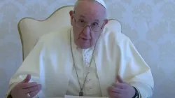 Le pape François envoie un message vidéo à la consultation charismatique italienne, le 15 mai 2021./ Capture d'écran : Chaîne YouTube de Vatican News. / 