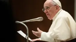 Le Pape François lors de l'audience générale dans la salle Paul VI au Vatican, le 29 septembre 2021. Vatican Media. / 