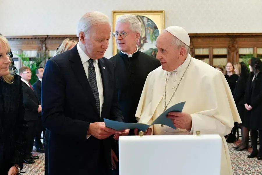 Le pape François et Joe Biden se rencontrent au Vatican, le 29 octobre 2021. Vatican Media.