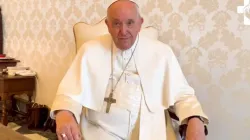 Capture d'écran du message vidéo du pape François adressé le 4 mai aux jeunes participant aux Journées mondiales de la jeunesse 2023 à Lisbonne, au Portugal. | Vatican Media / 