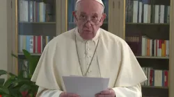 Le Pape François enregistre un message vidéo remis aux Nations unies le 25 septembre 2020. / Capture d'écran : Saint-Siège ONU.