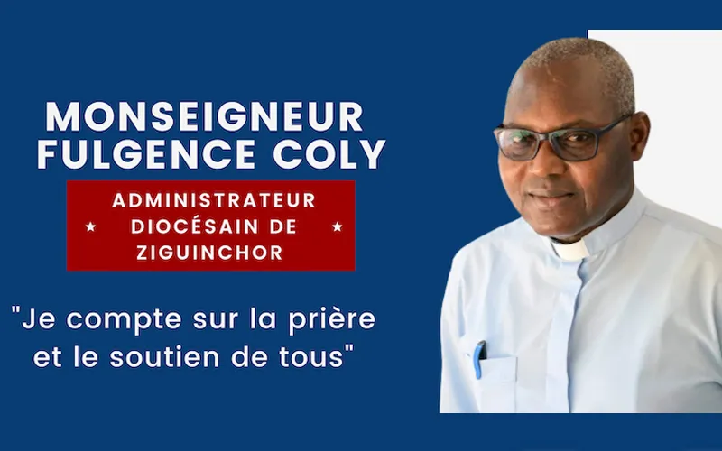 Mgr. Fulgence Coly, élu Administrateur diocésain du diocèse de Ziguinchor au Sénégal. Crédit : Fidespost