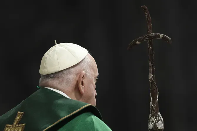 Le pape François préside une messe dans la basilique Saint-Pierre à Rome, le 23 juillet 2023, pour la Journée mondiale des grands-parents et des personnes âgées. | Vatican Media