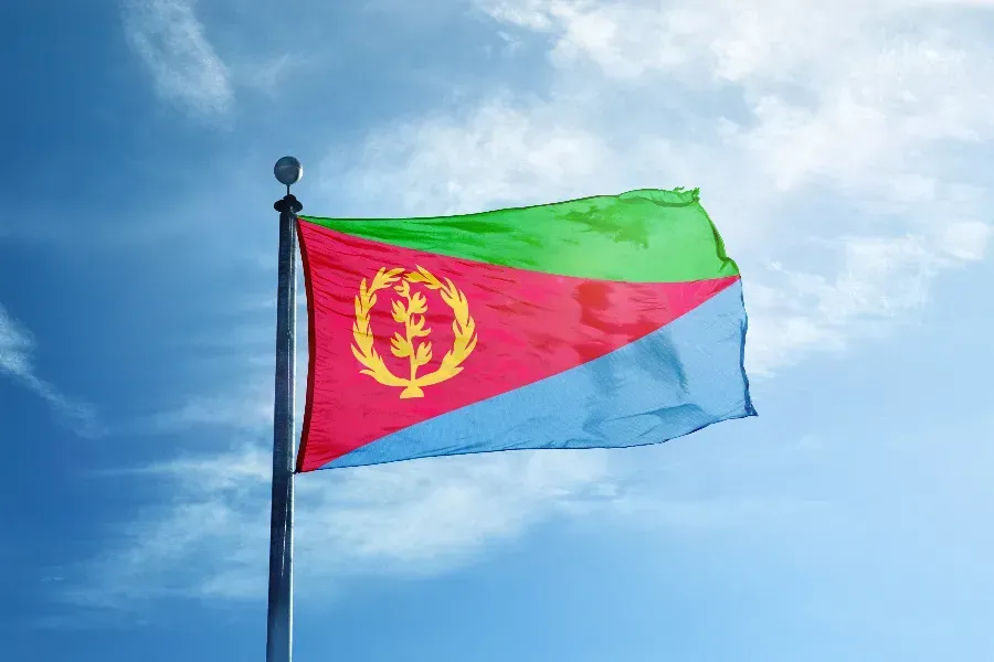 Le drapeau de l'Érythrée. Creative Photo Corner/Shutterstock.