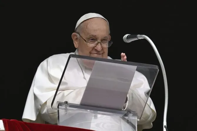 Le pape François délivre son discours de l'Angélus le 11 février 2024. | Vatican Media